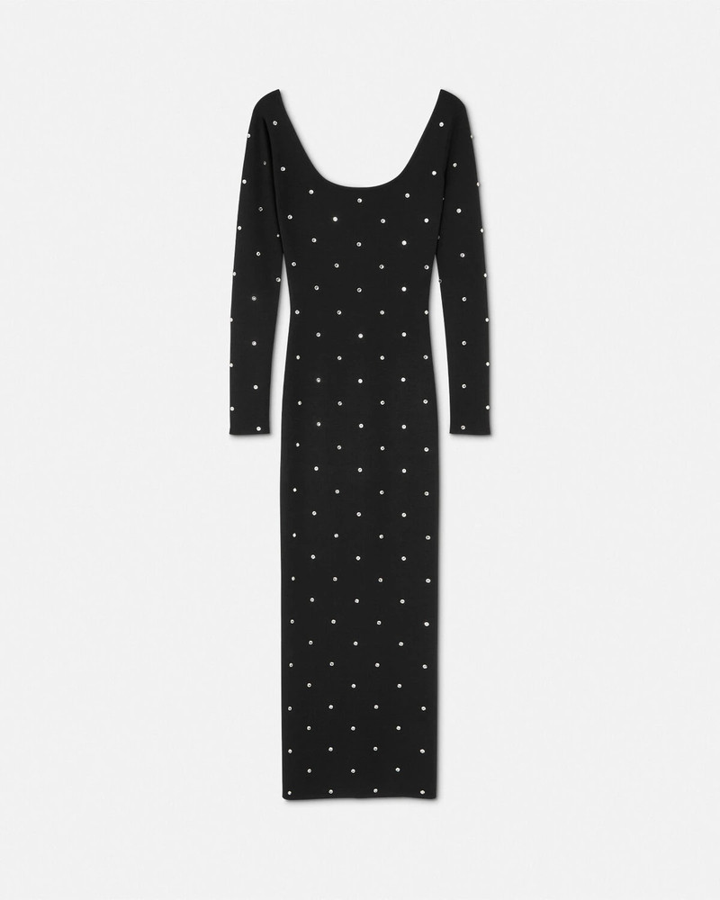 Cielo Stellato Wool Knit Scoop Long Dress 1