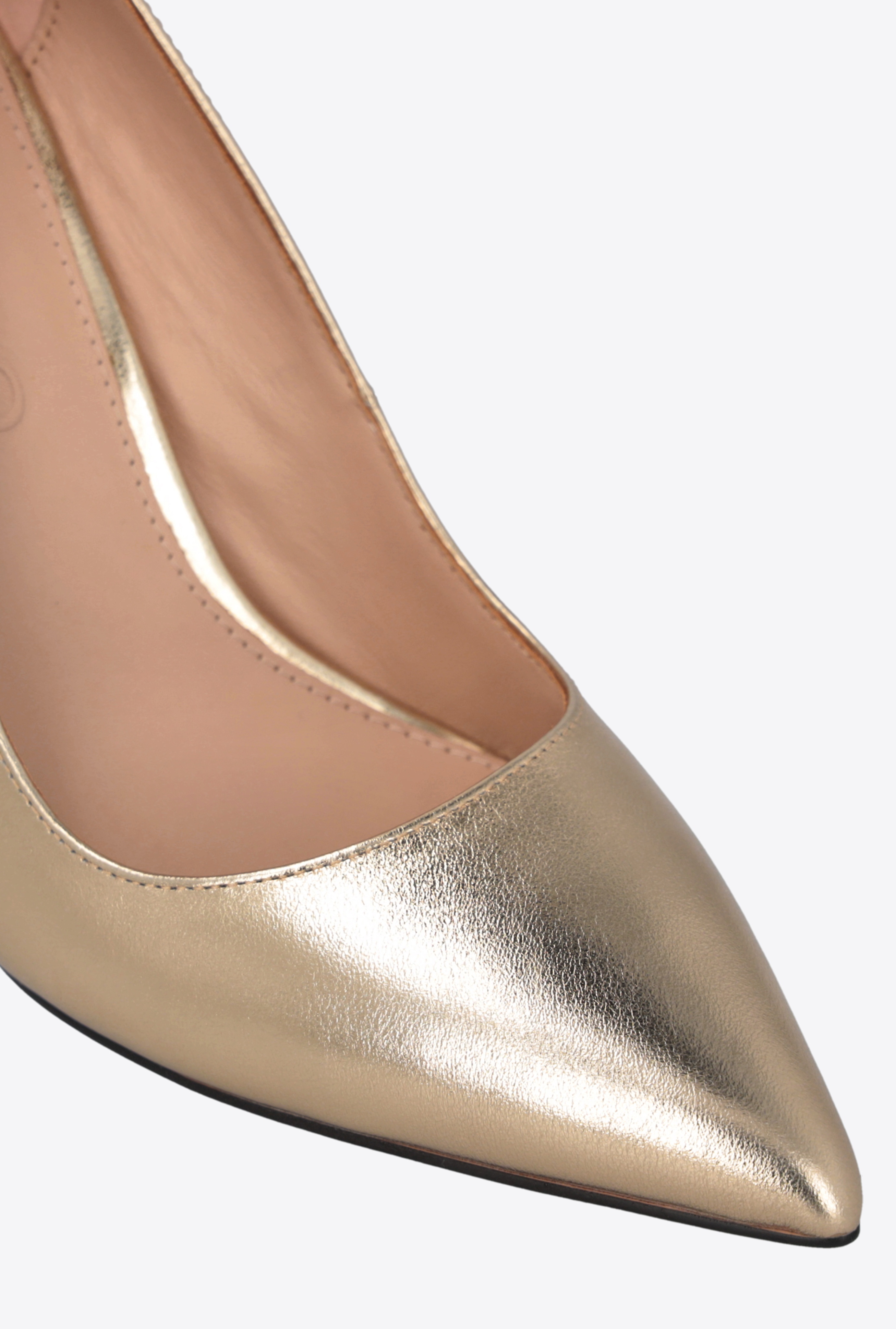 HEELED LAMINATED NAPPA LEATHER PUMPS - 4