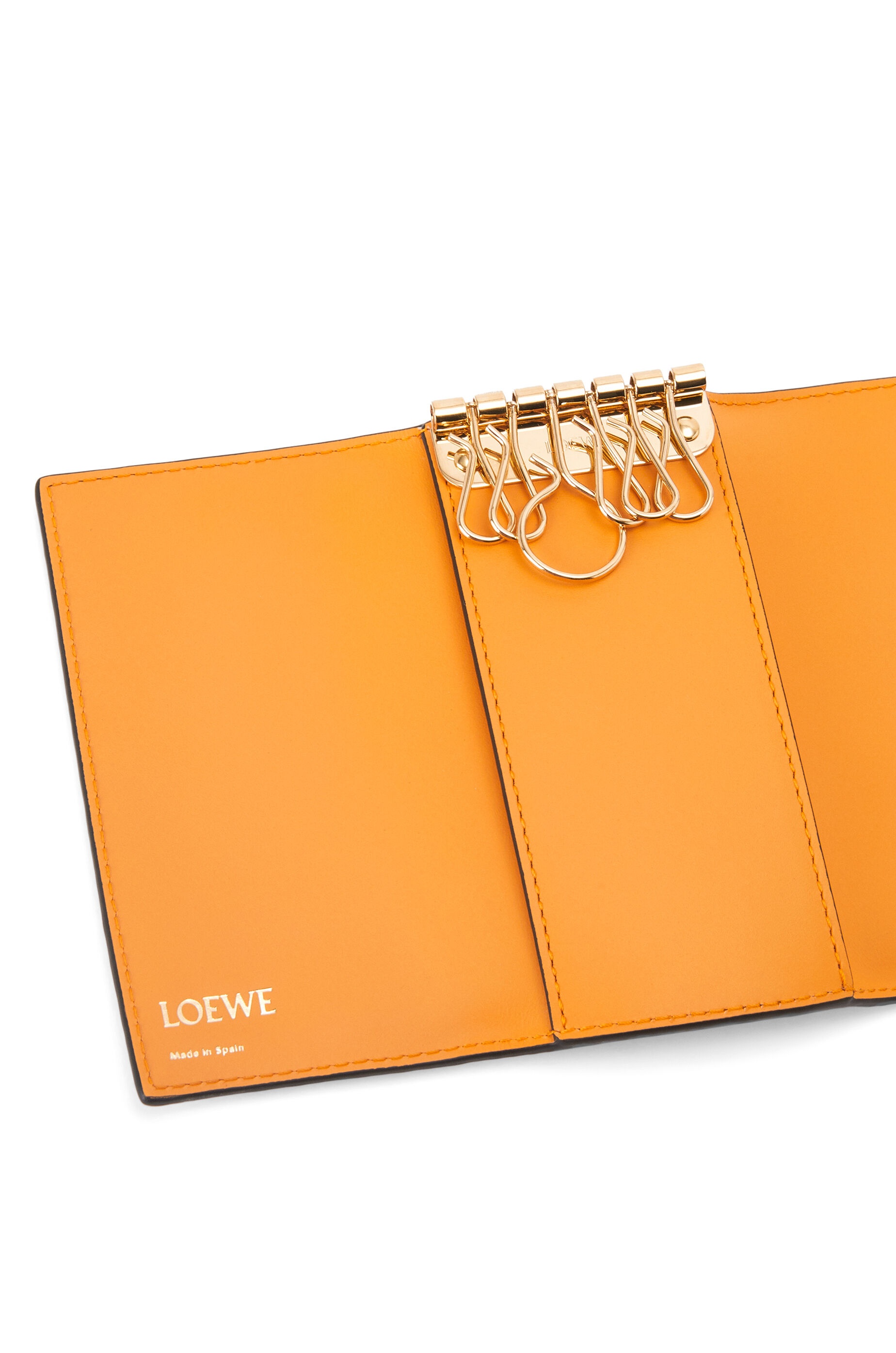 Repeat key case in embossed silk calfskin - 5