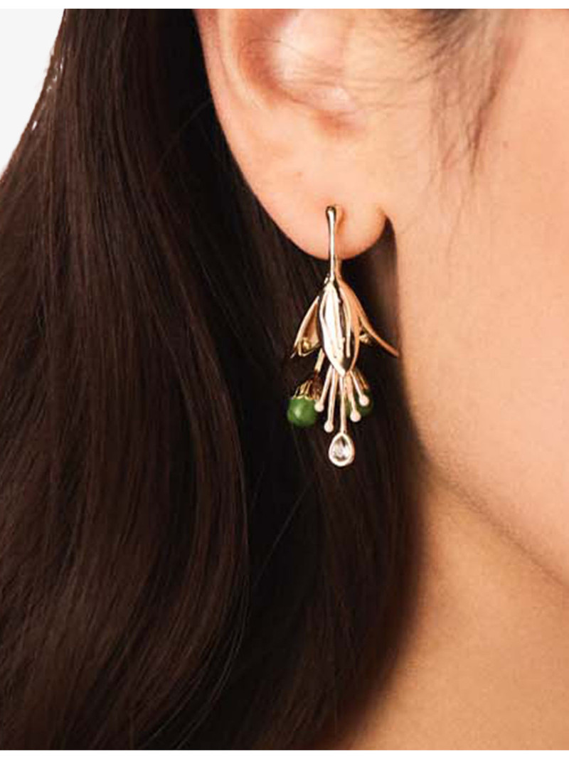 maje Tulip Gold-Toned Brass Earrings outlook