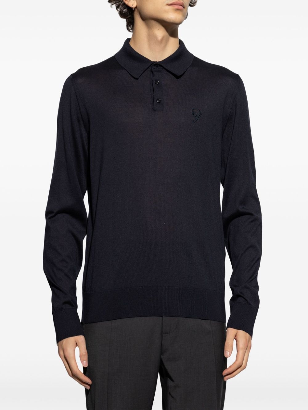 silk polo shirt - 3
