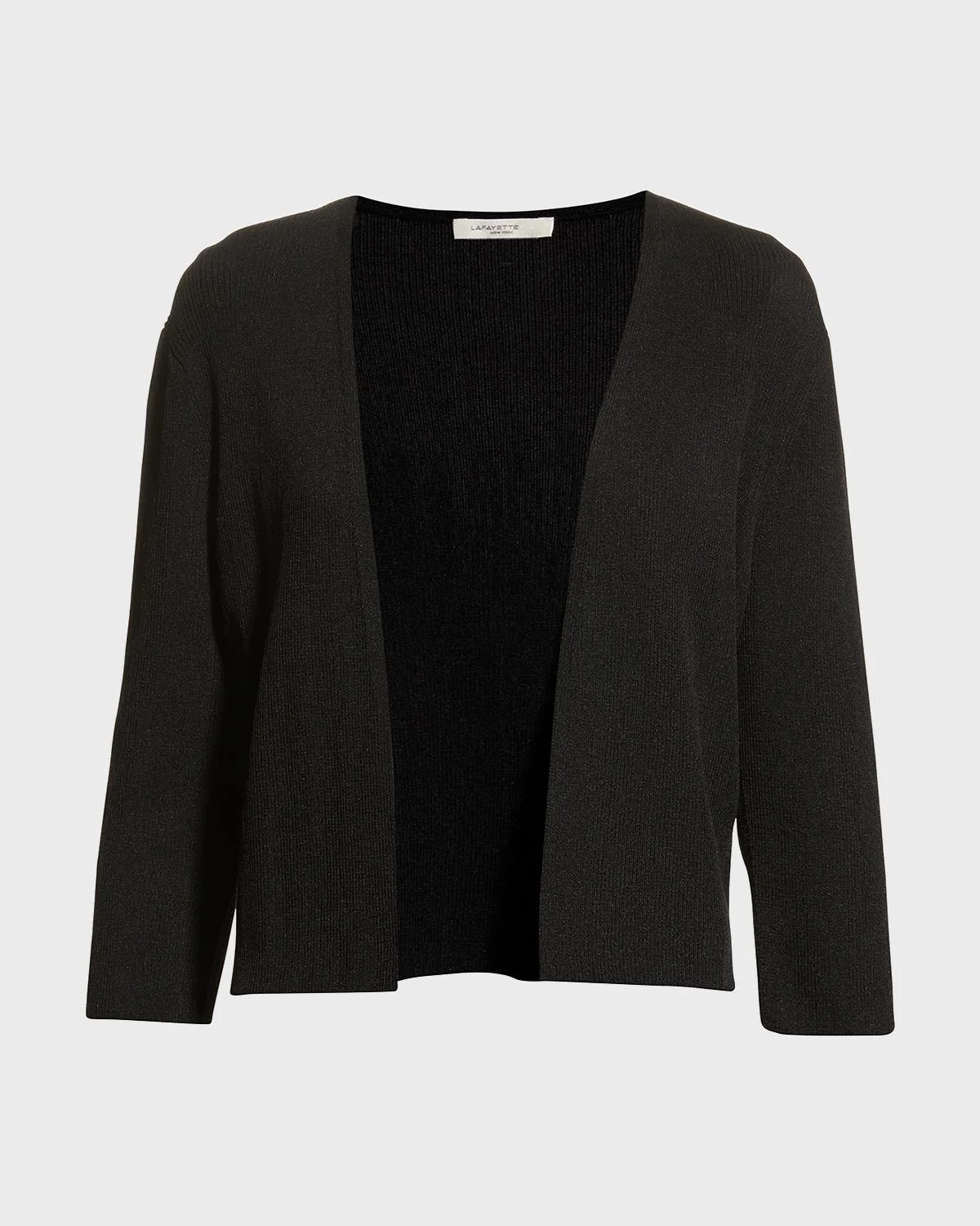 Cropped Open-Front Cardigan - 1