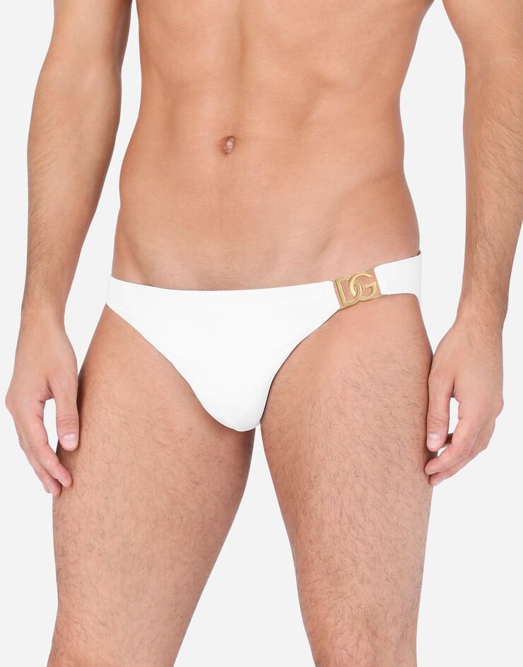 Swim briefs with DG logo buckle - 4