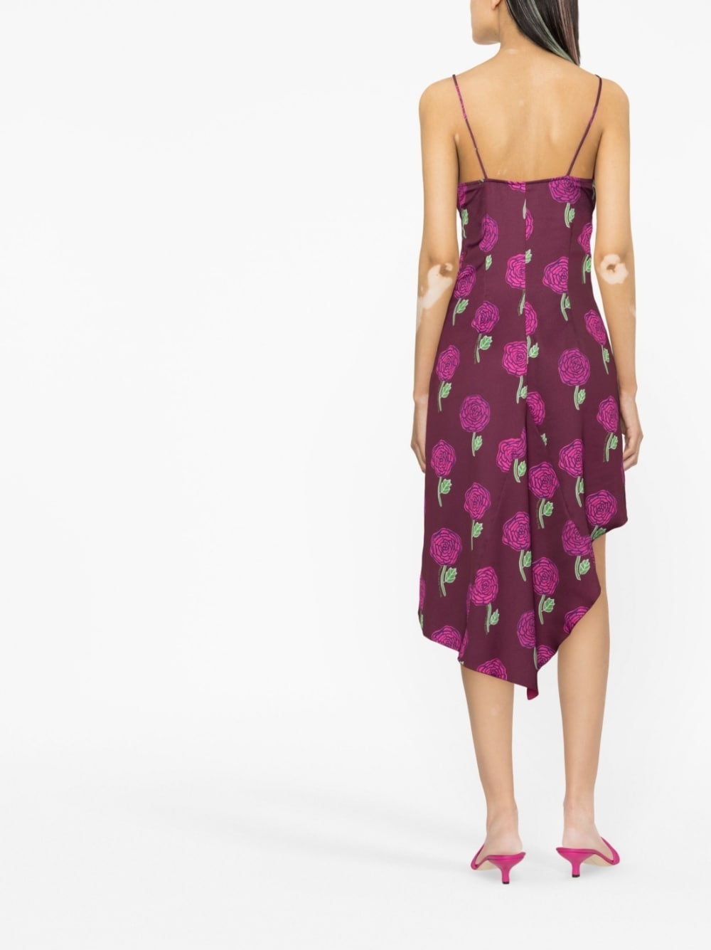 floral-print sleeveless dress - 3
