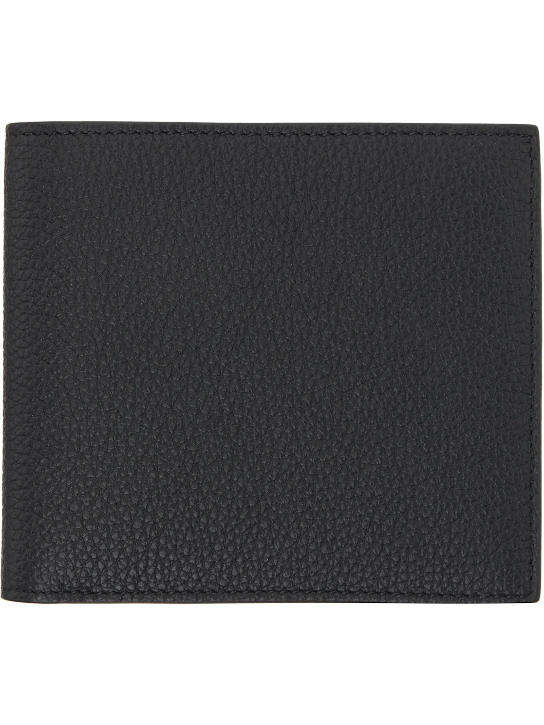 Black Soft Pebble Grain Leather Billfold Wallet - 1