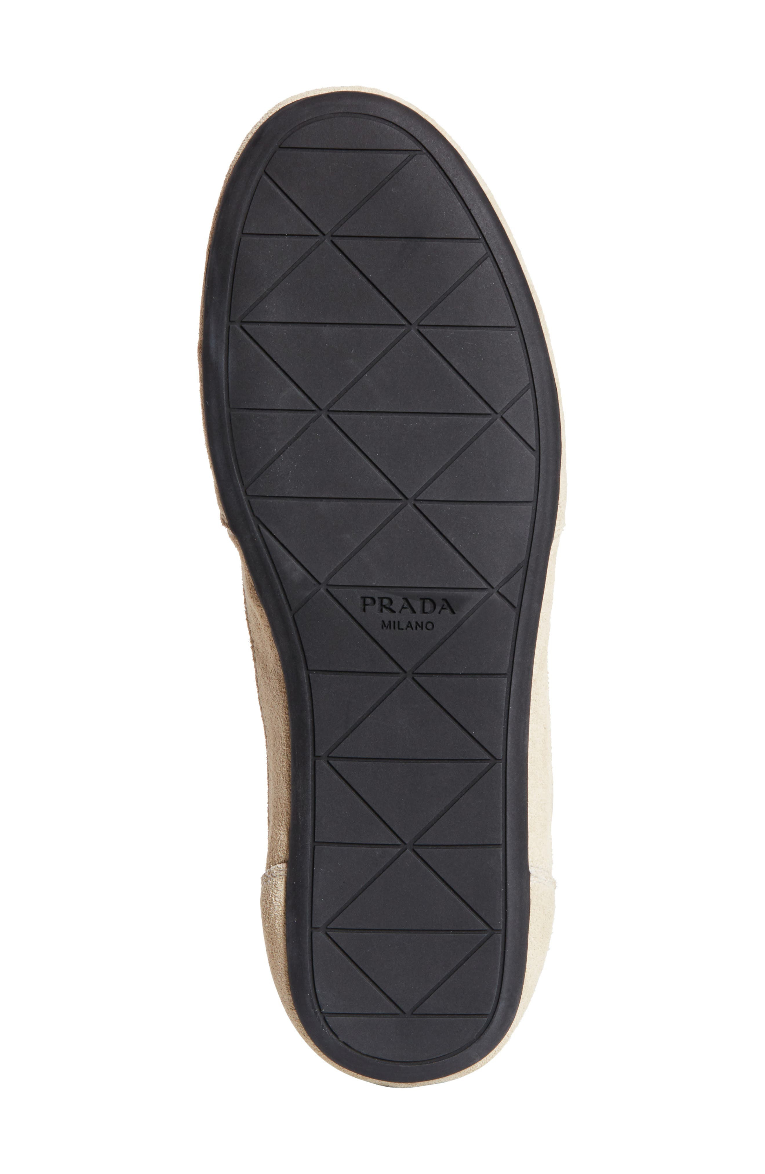 Prada Collapse Mixed Media Low Top Sneaker in Avorio at Nordstrom - 6