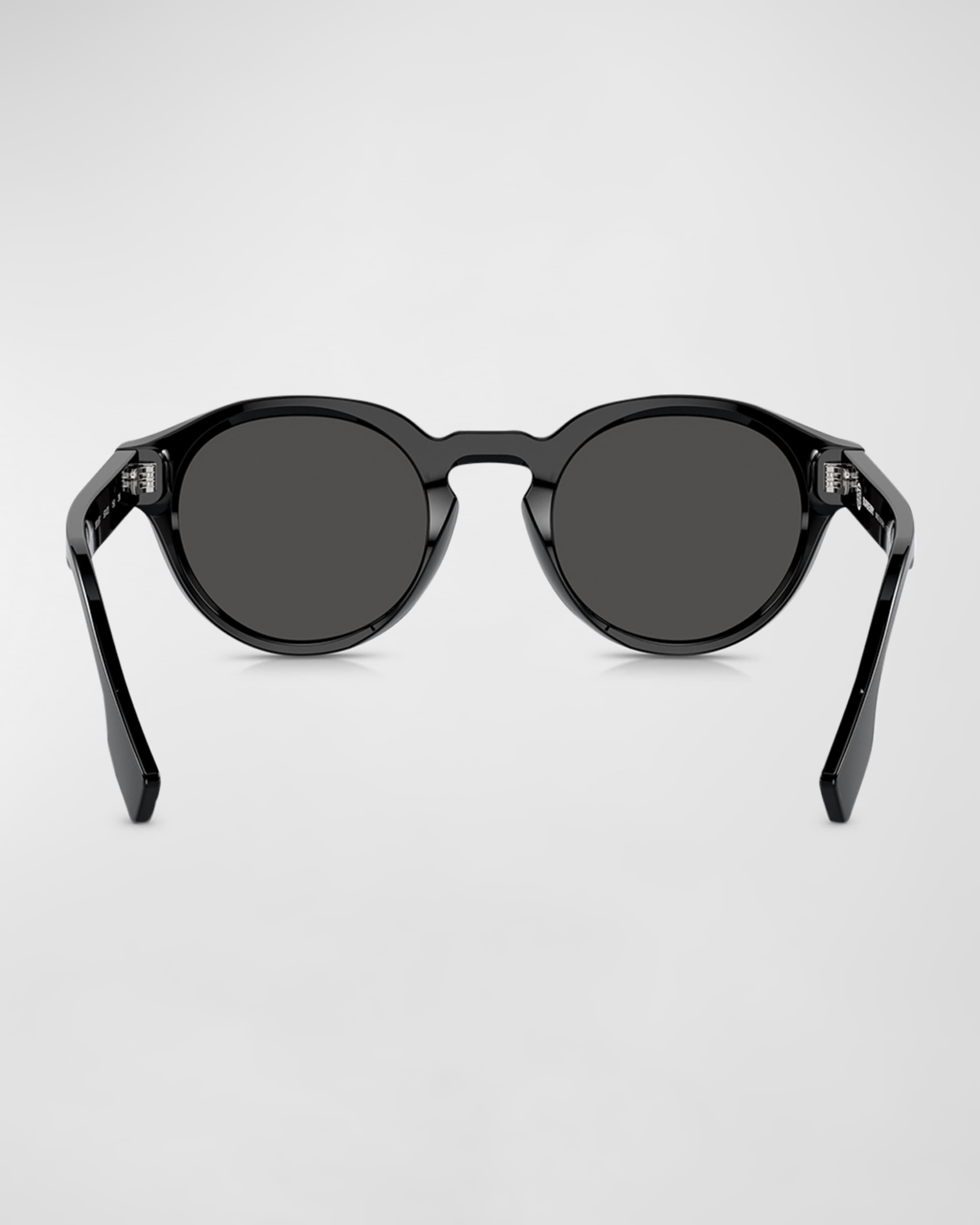 Men's Acetate Round Sunglasses - 4
