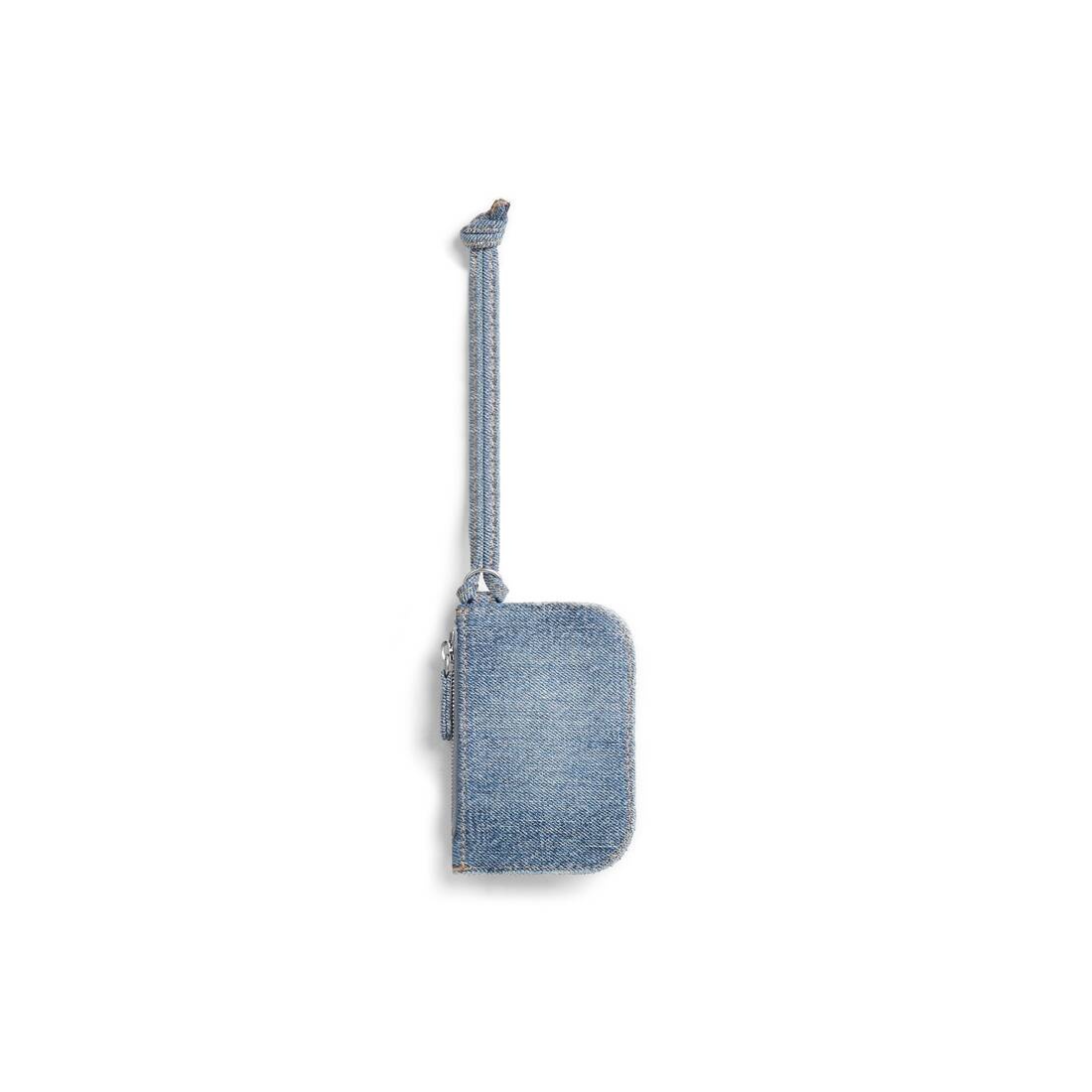 Women's Le Cagole Coin Purse Denim With Rhinestones  in Blue - 2