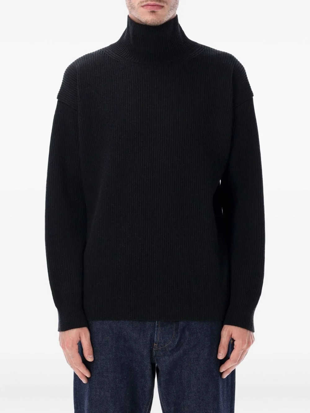 ribbed-turtleneck sweater - 1