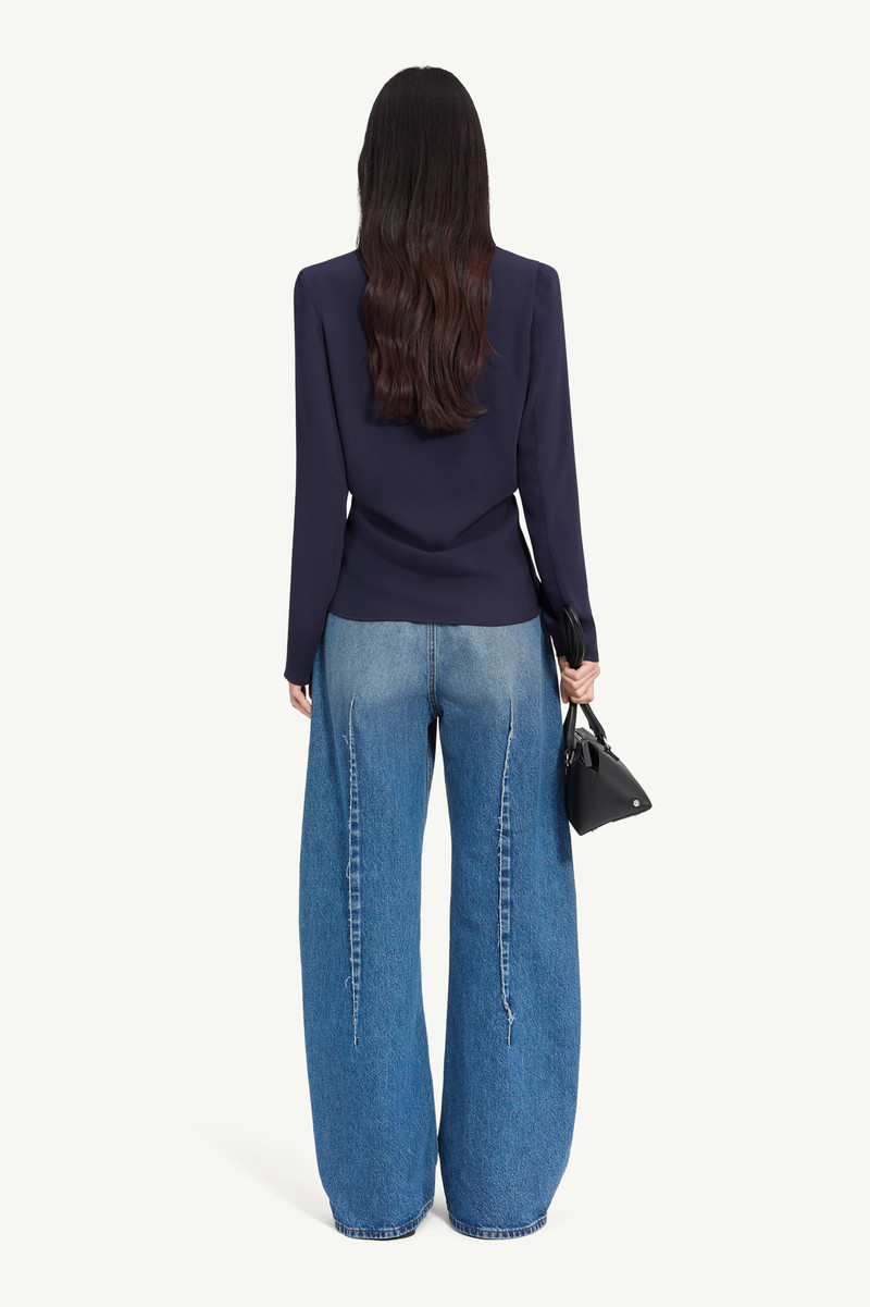 Gathered V-neck top 3
