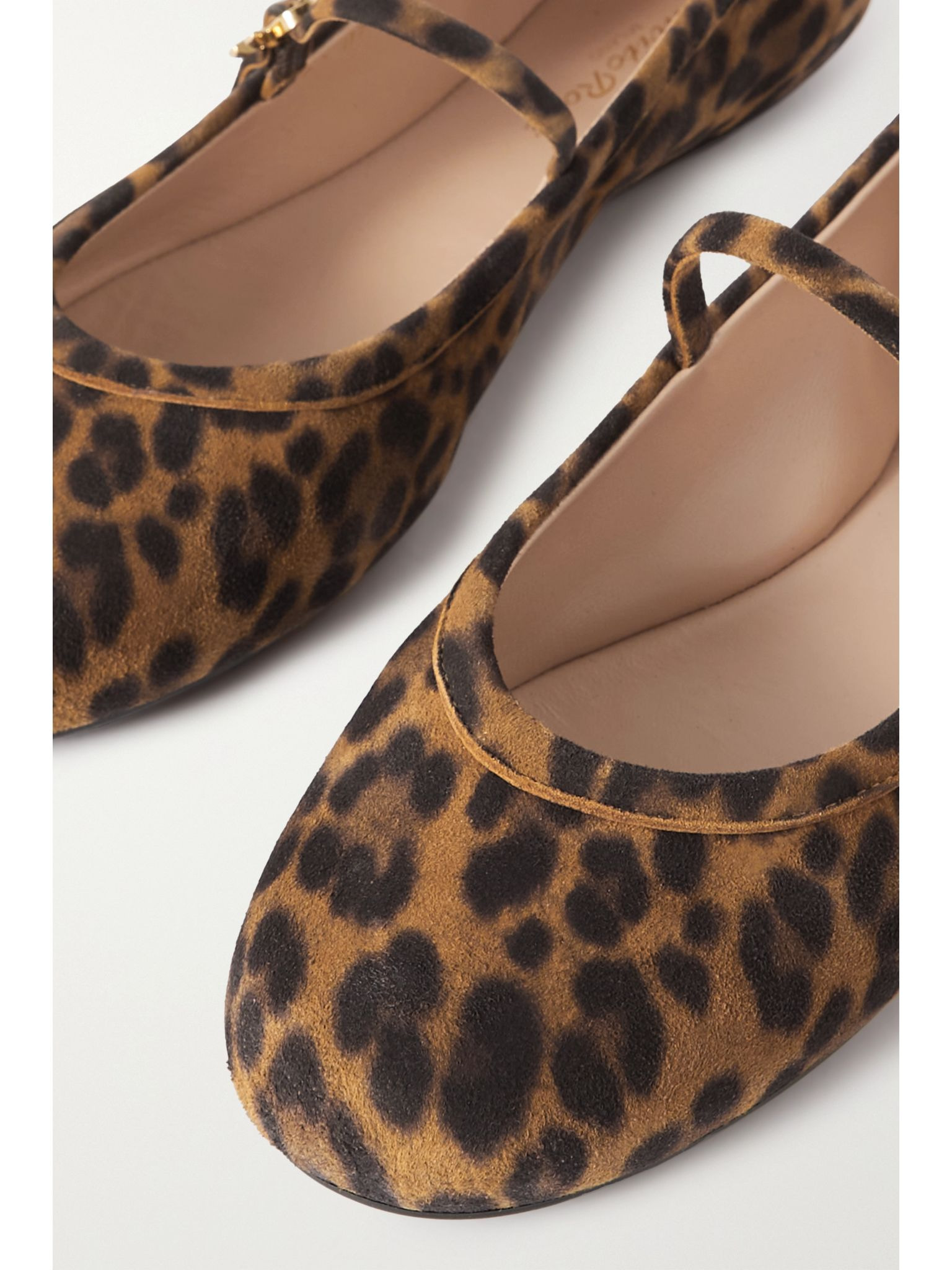 Carla leopard-print suede Mary Jane ballet flats Leopard print - 4
