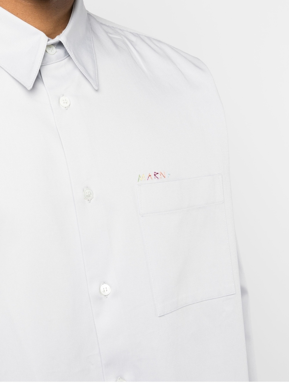 logo-embroidered cotton shirt - 5