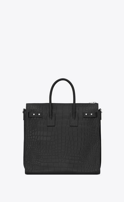 SAINT LAURENT sac de jour north/south tote in crocodile embossed leather outlook