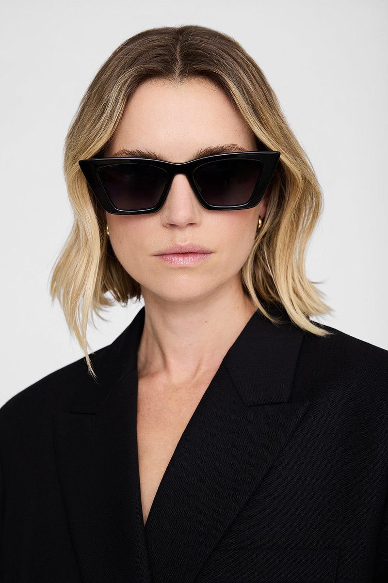 ANINE BING Lille Sunglasses - Black outlook