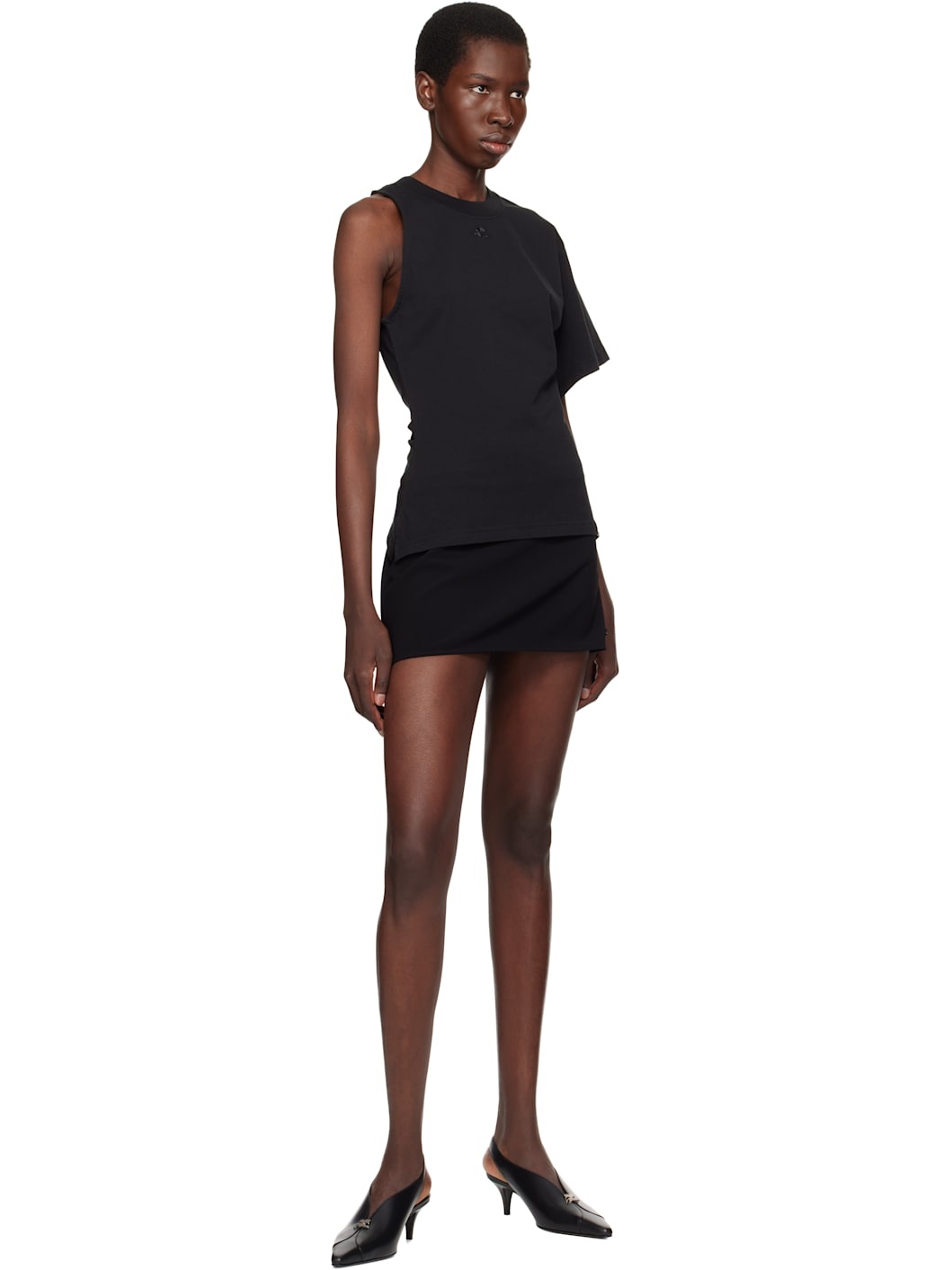 Black Scuba One-Sleeve T-shirt - 4