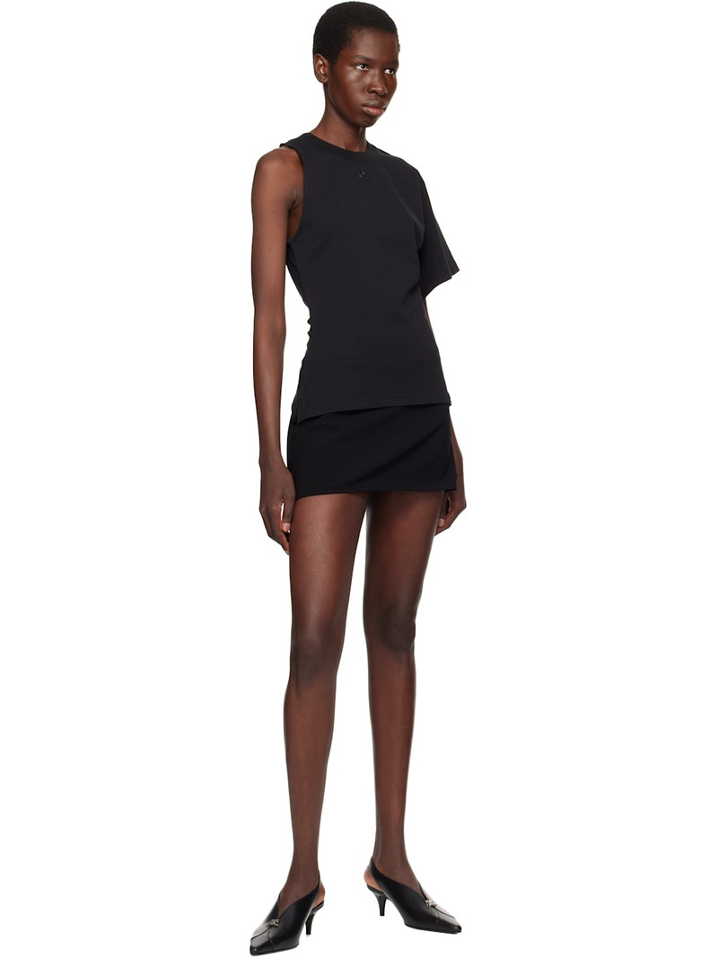 courrèges Black Scuba One-Sleeve T-shirt outlook