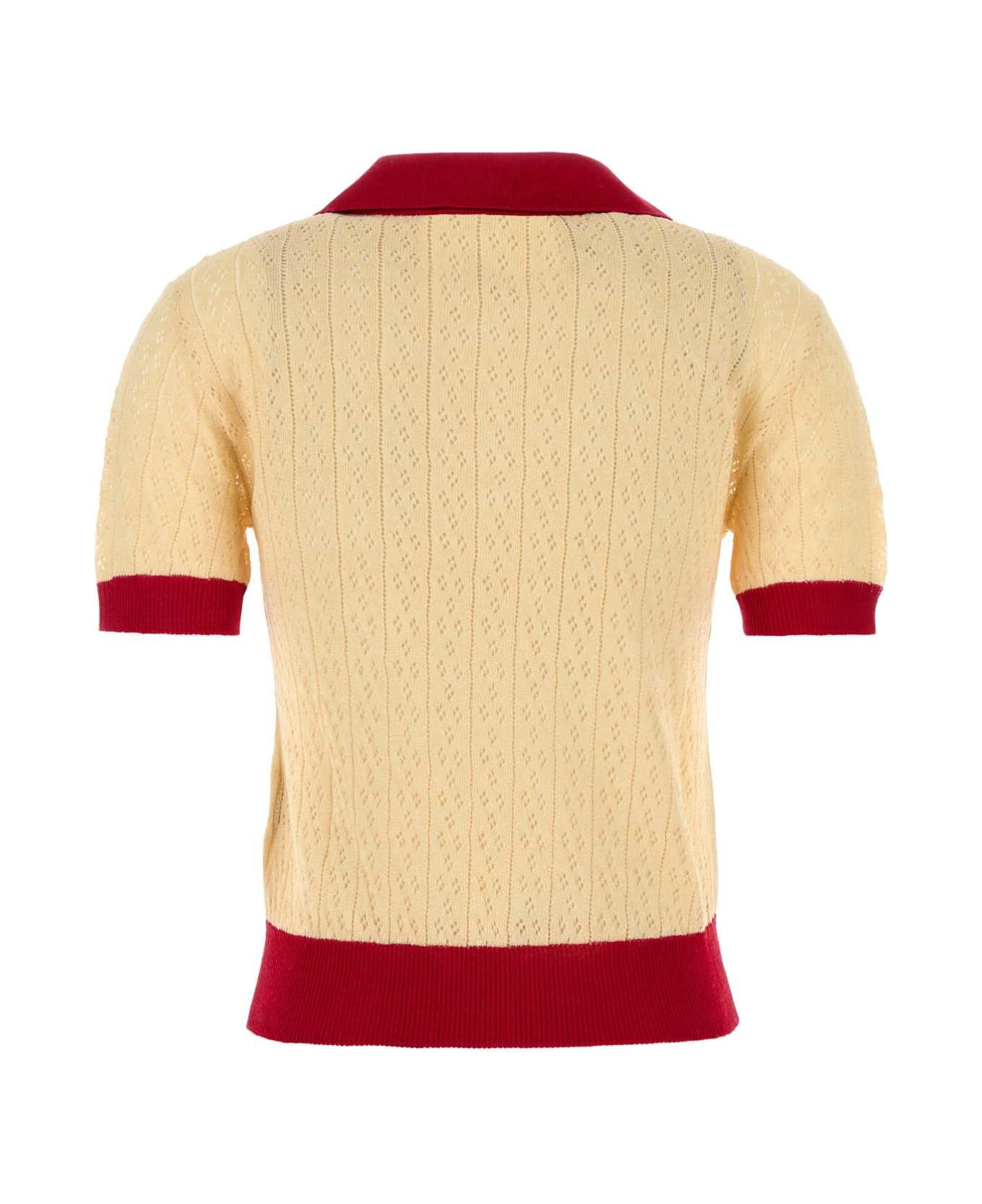 Two-tone Linen Blend Polo Shirt - 2