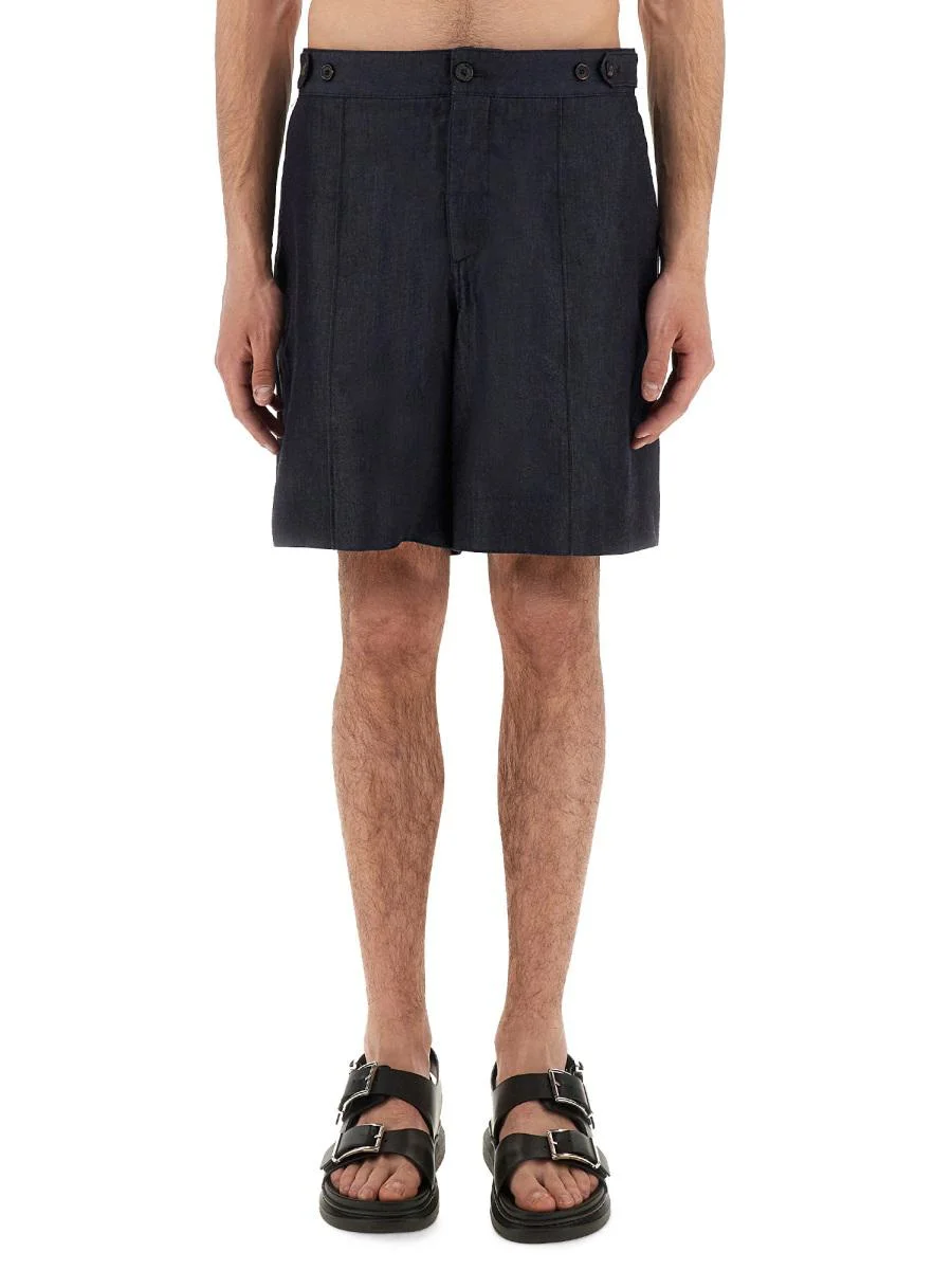 Alexander McQueen Short In Denim - 1