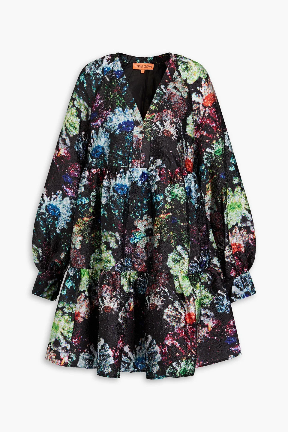 Jesmine floral-print cloqué mini dress - 1