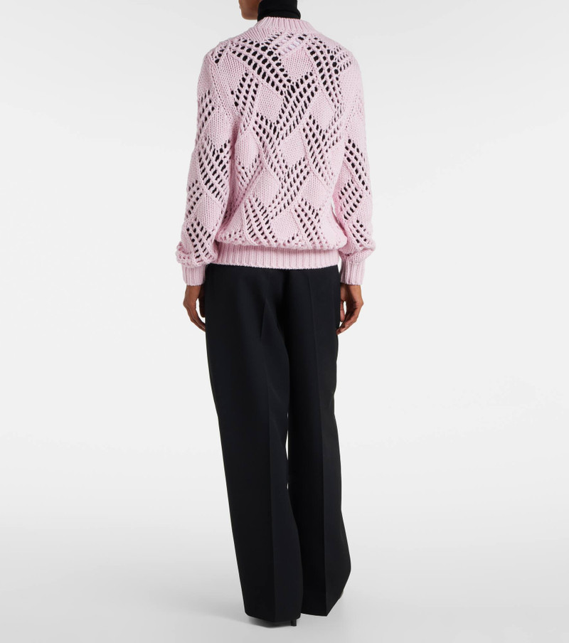 Lace-trimmed virgin wool sweater 3