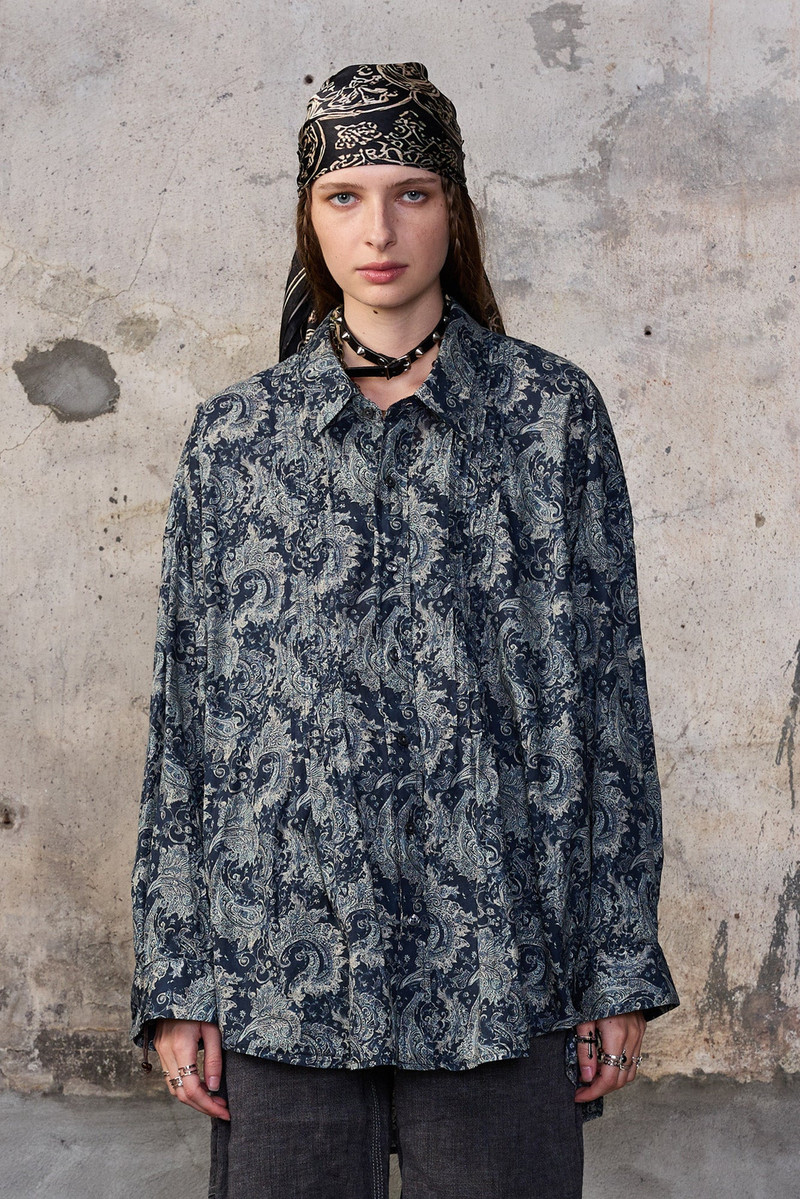 PINTUCK DROP NECK SHIRT 4