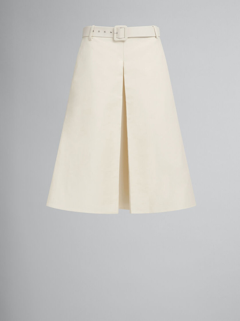 BLACK COTTON A-LINE SKIRT WITH MARNI SYMBOL 1