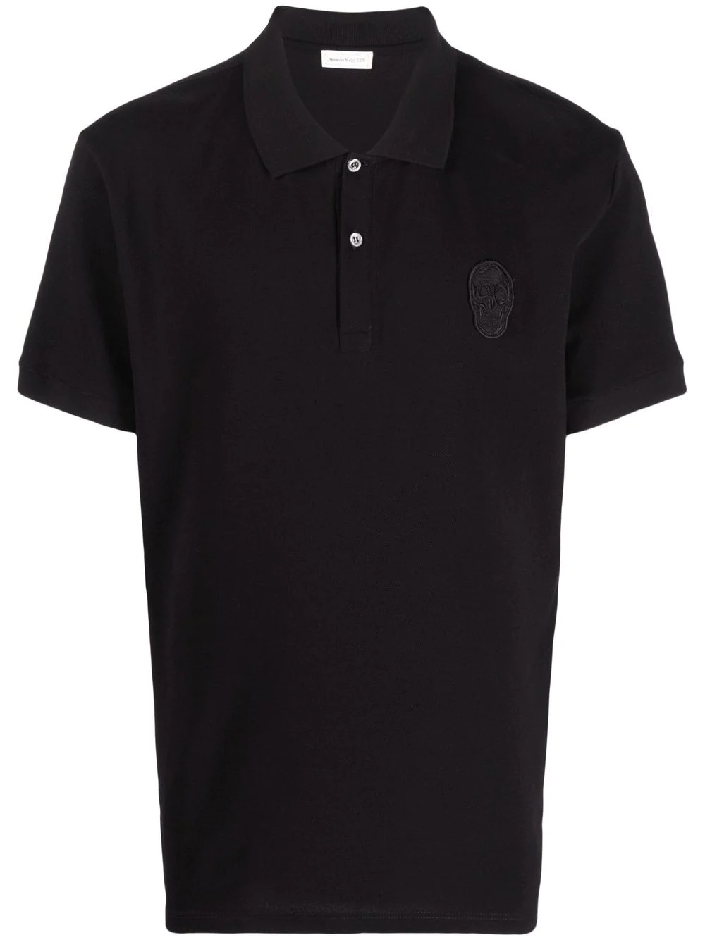 skull patch polo shirt - 1