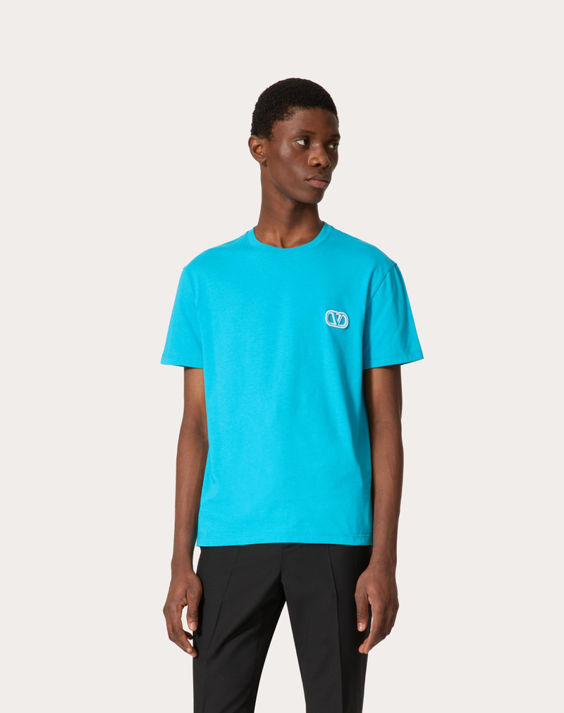 COTTON T-SHIRT WITH VLOGO SIGNATURE PATCH 3