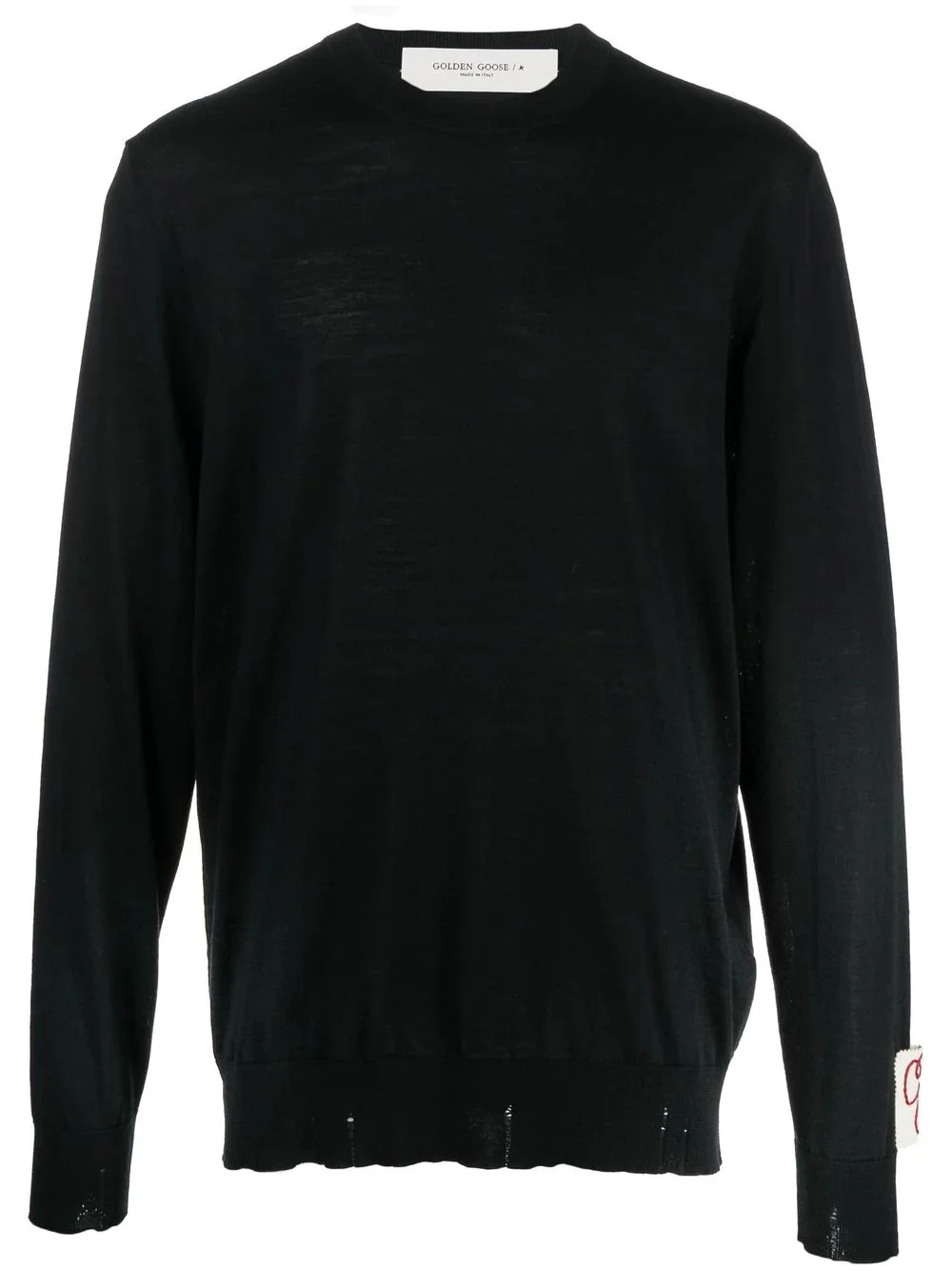 crew-neck virgin wool jumper - 1