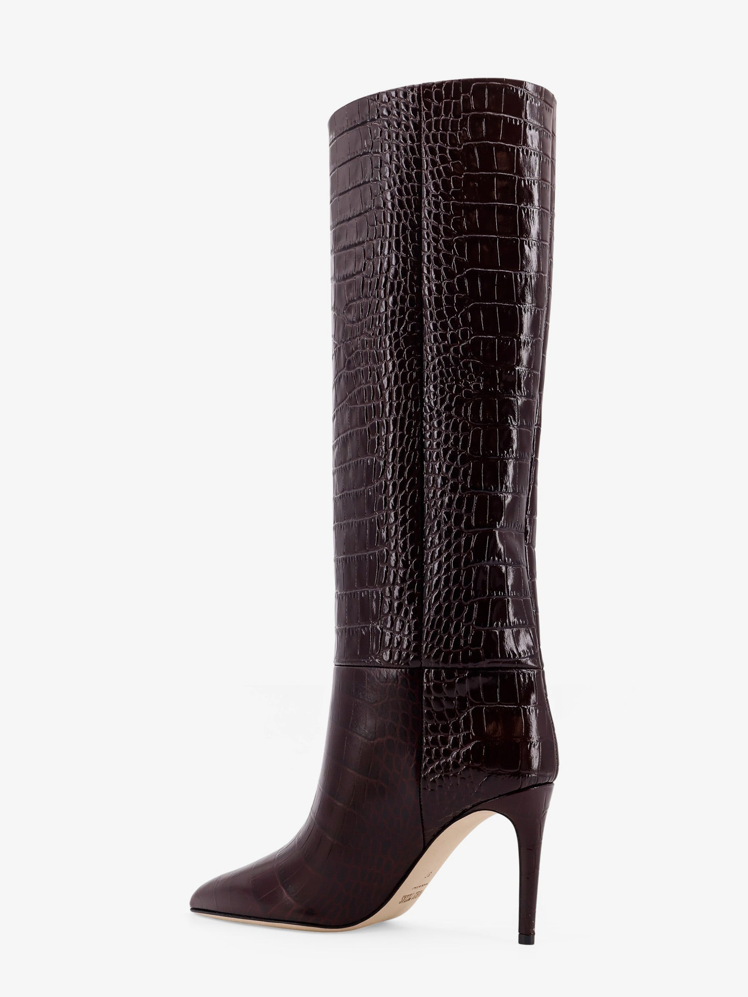 Paris Texas Stiletto Embossed Croco Leather Boots - 3