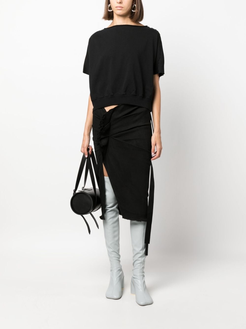 denim wrap midi skirt - 2