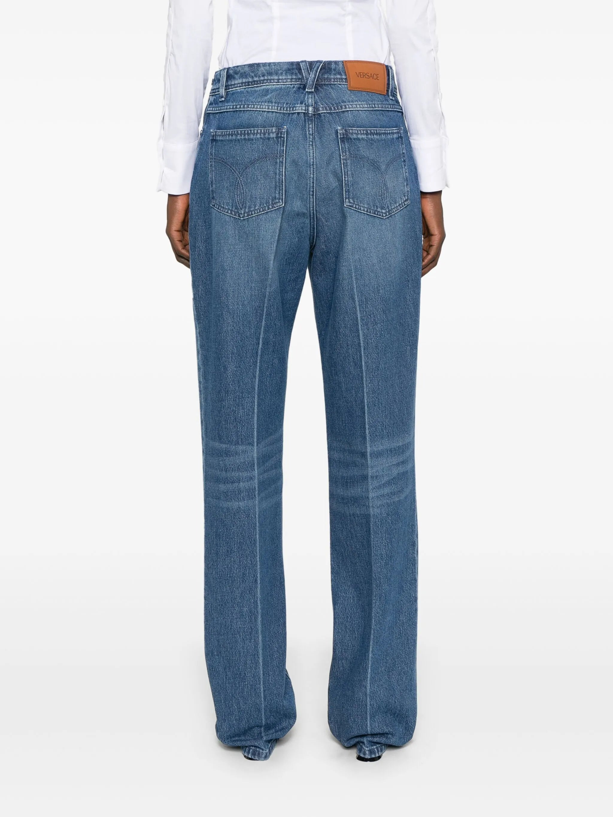 logo-plaque straight-leg jeans - 5