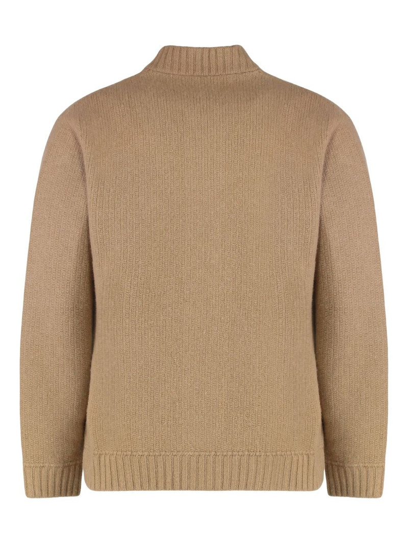 SLOWEAR flap-pocket ribbed cardigan outlook