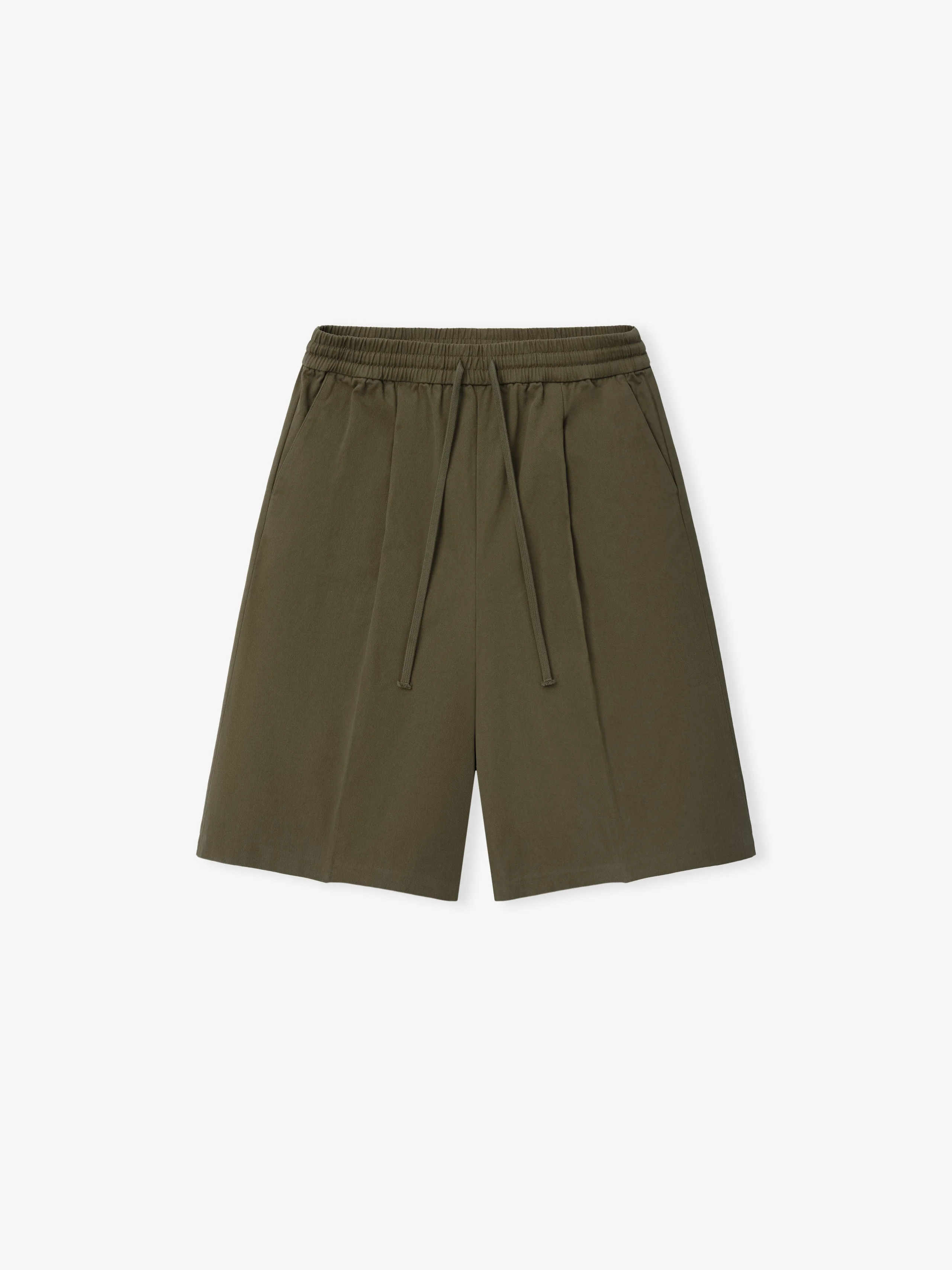 Cotton Twill Relaxed Drawstring Short - 1