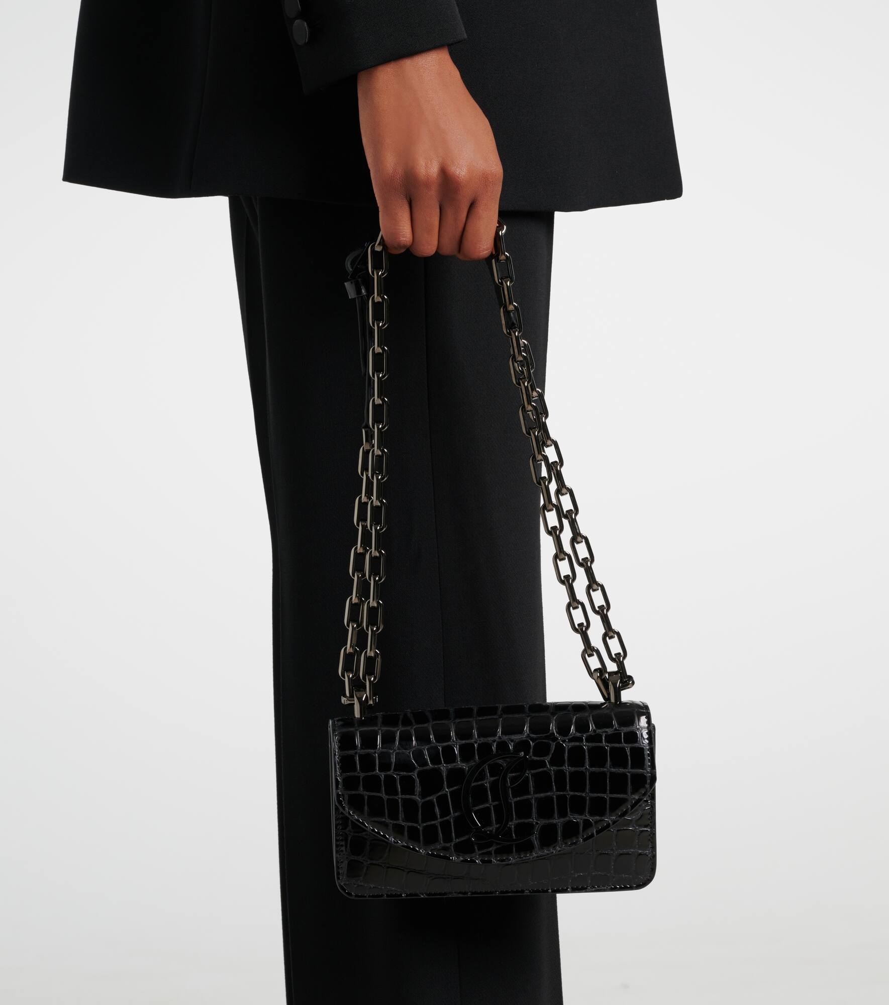 Loubi54 croc-effect leather shoulder bag - 2