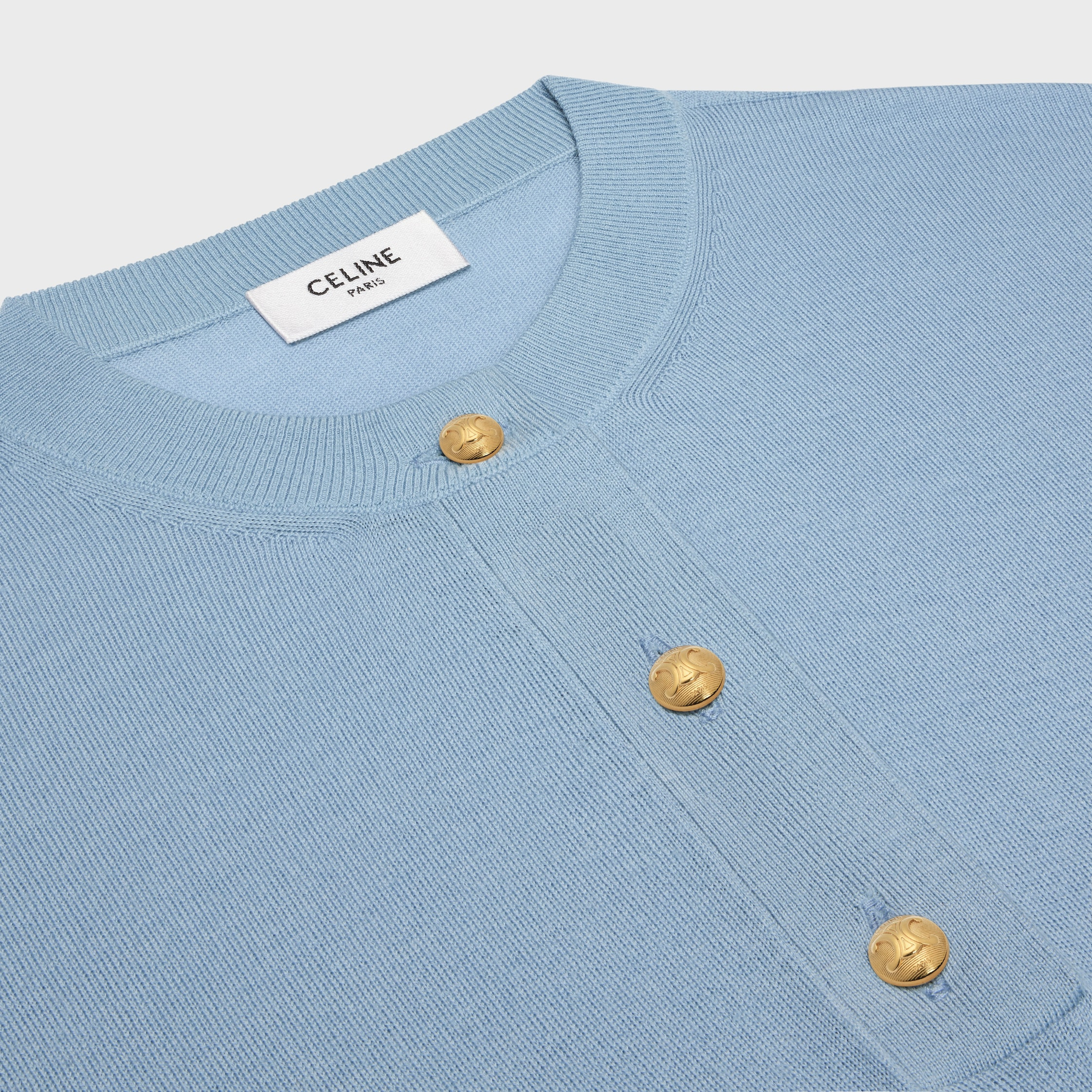 triomphe crew neck sweater in fine wool - 3