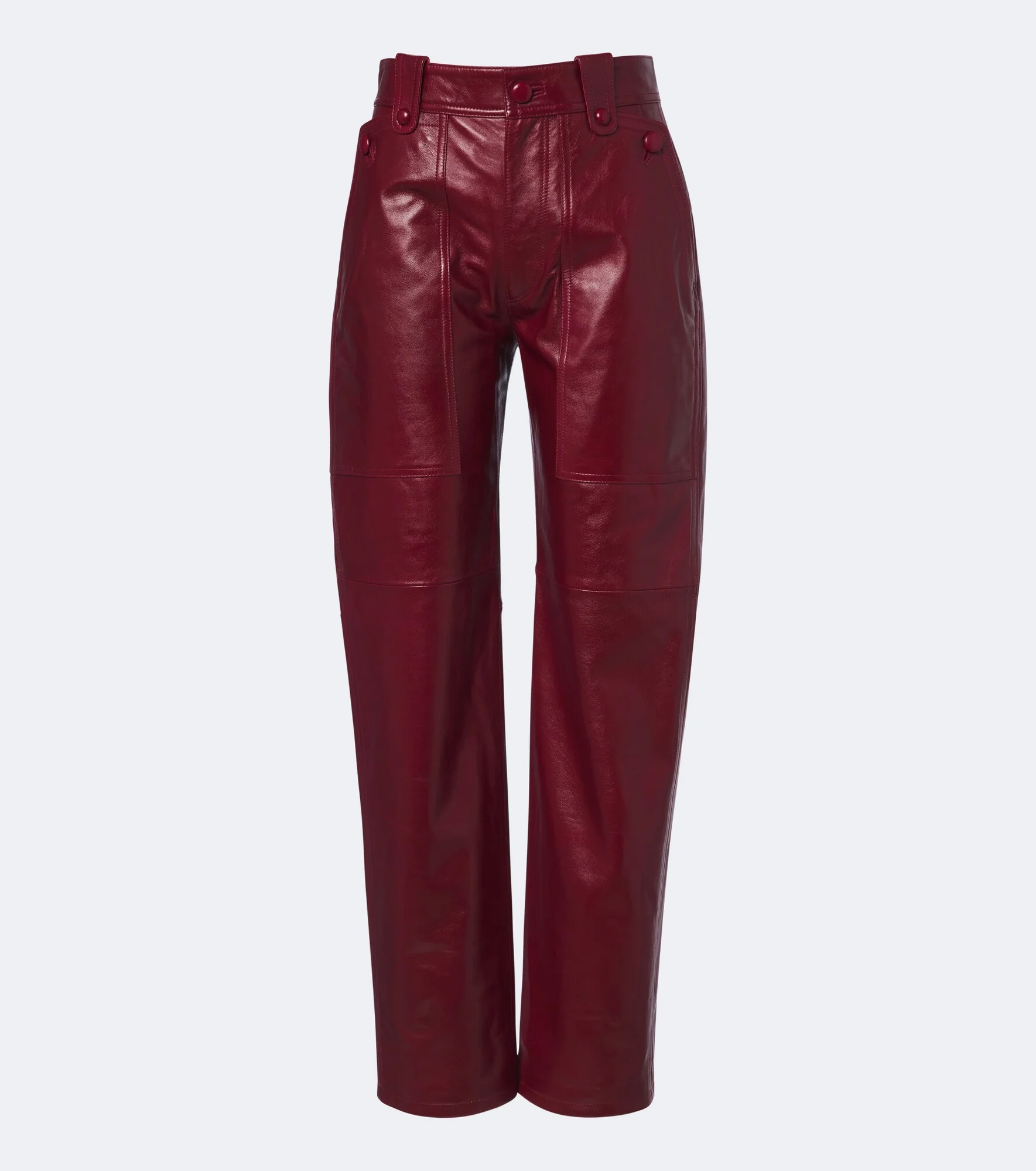 Valka leather straight pants - 1