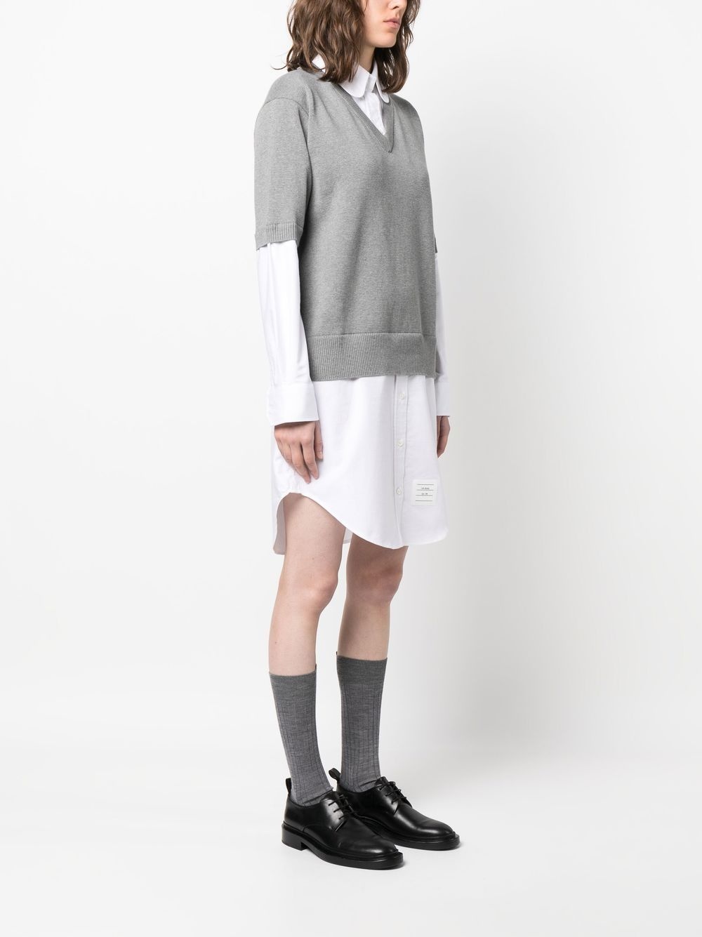 stripe-detail poplin dress - 3