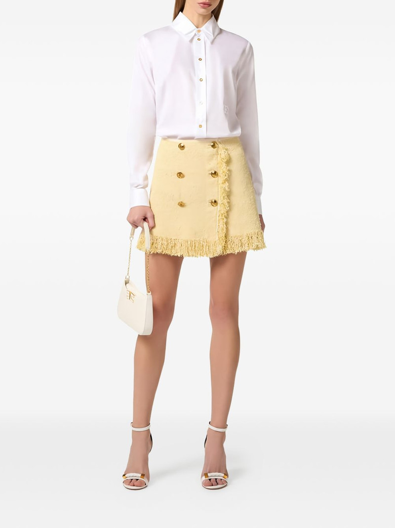 ELISABETTA FRANCHI double-collar logo-embroidered shirt outlook