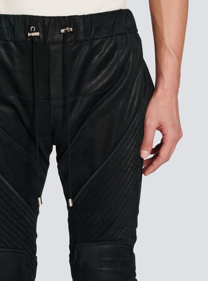 Leather jogging bottoms 6
