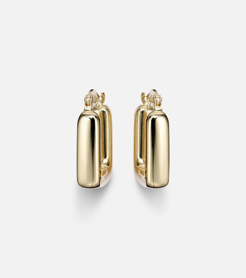Squared Off 14kt gold hoop earrings 4
