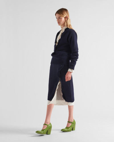 Prada Wool and cashmere skirt with split outlook