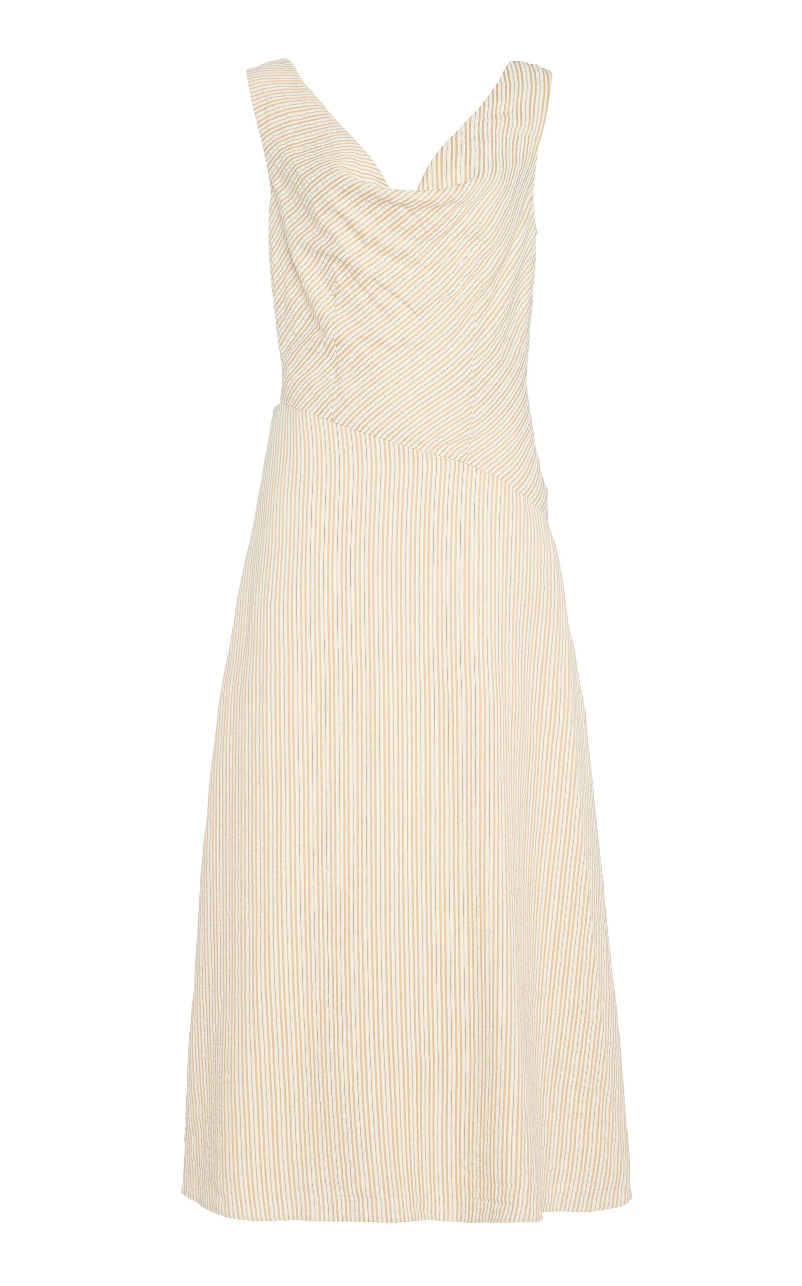 Evelyn Striped Midi Dress gold - 1