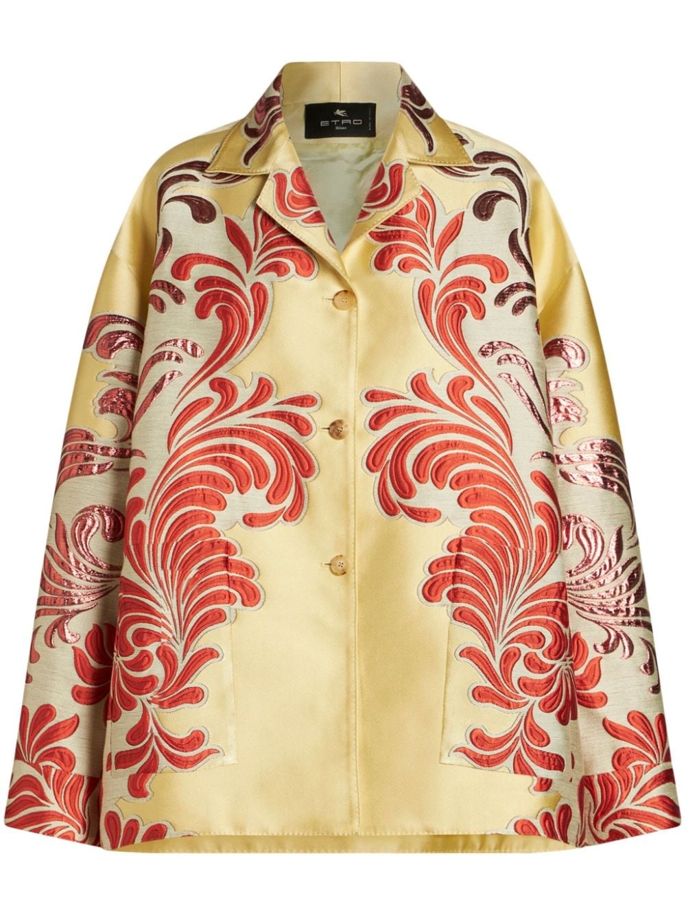 jacquard single-breasted jacket - 1