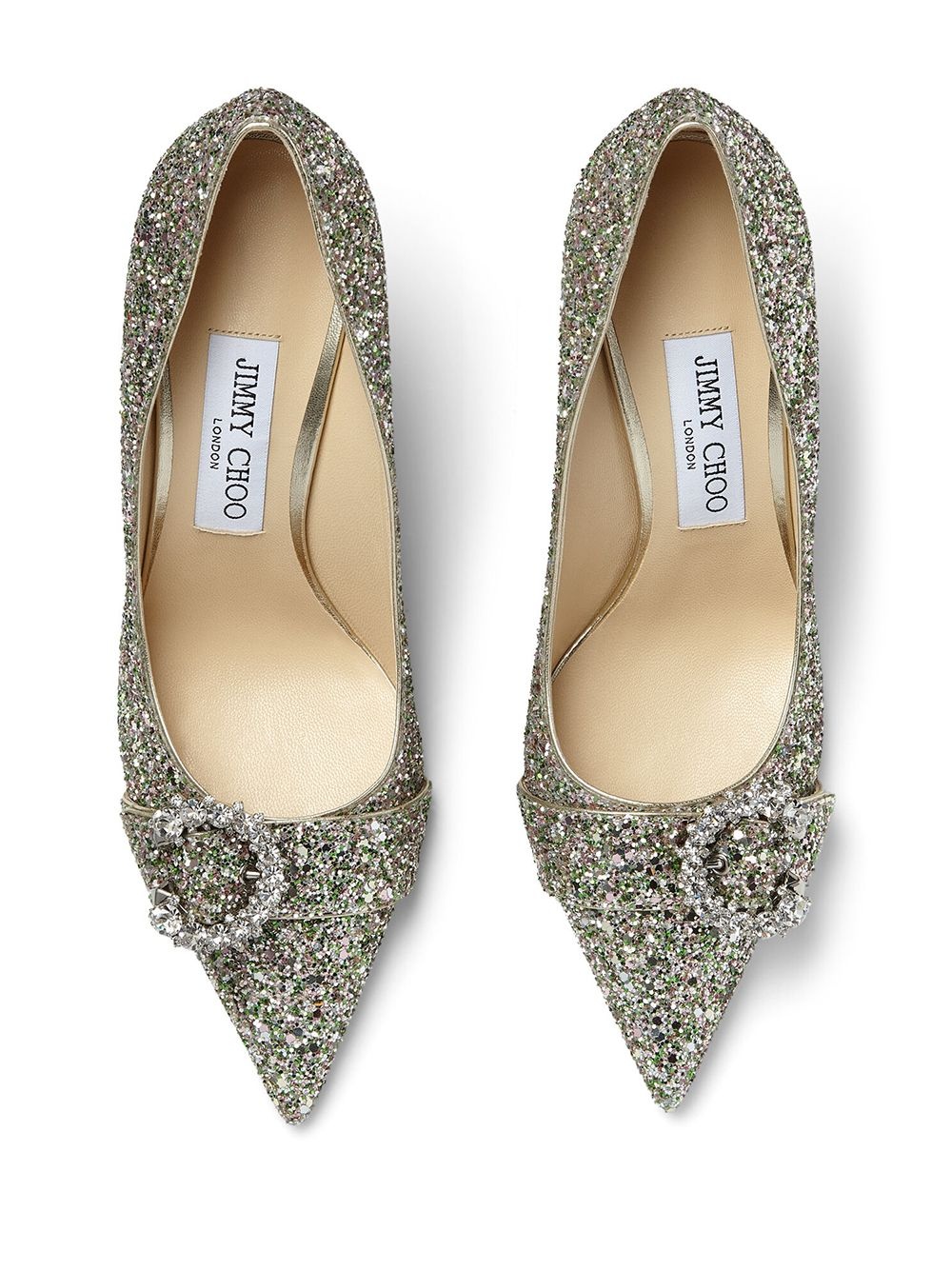 Saresa glitter 85mm pumps - 4