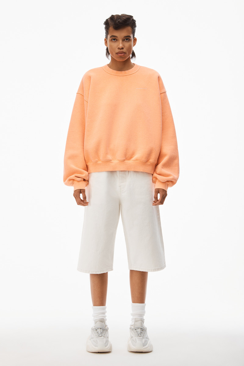 Alexander Wang CREWNECK IN DENSE FLEECE outlook