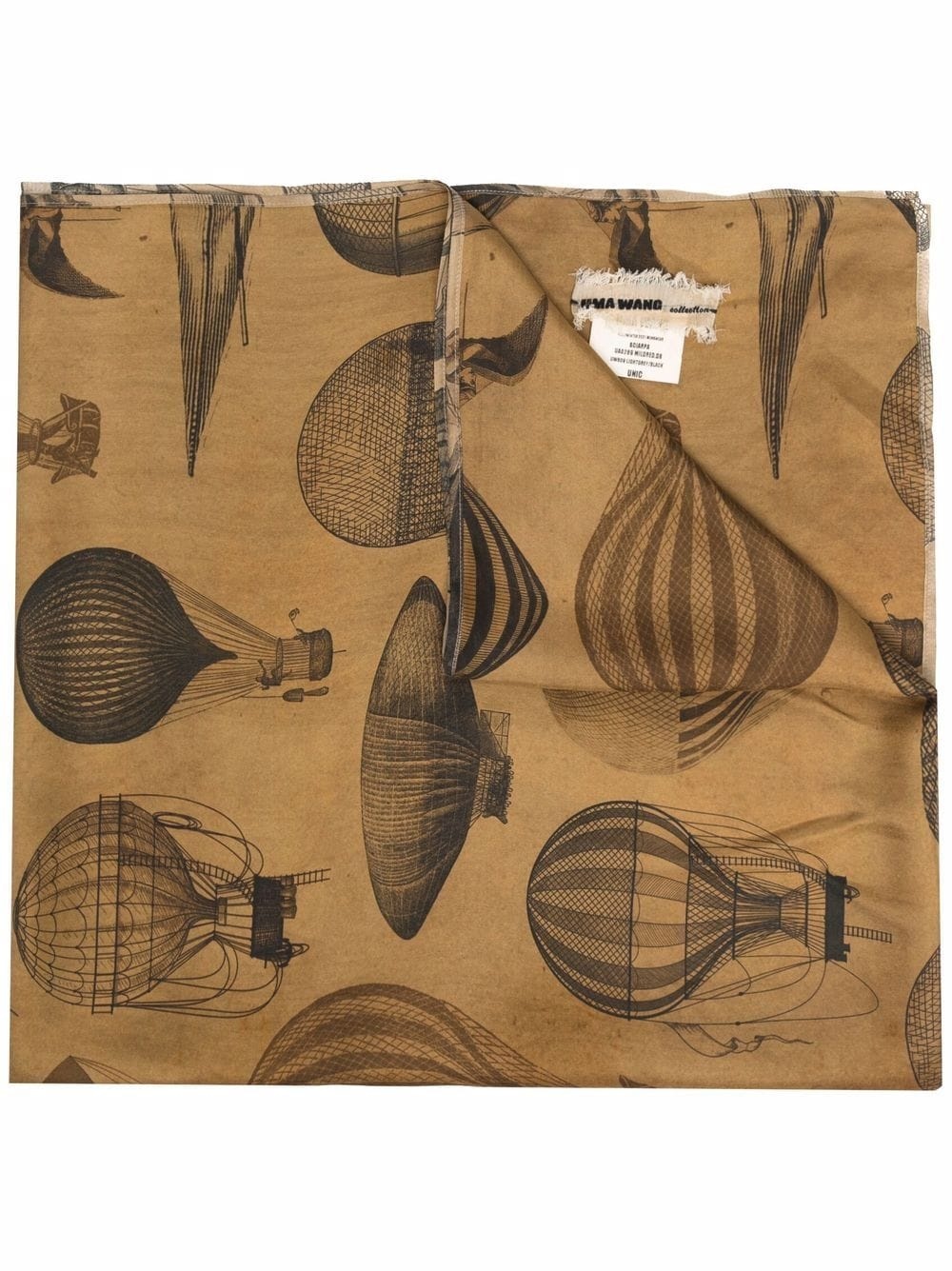 balloon-print silk scarf - 1