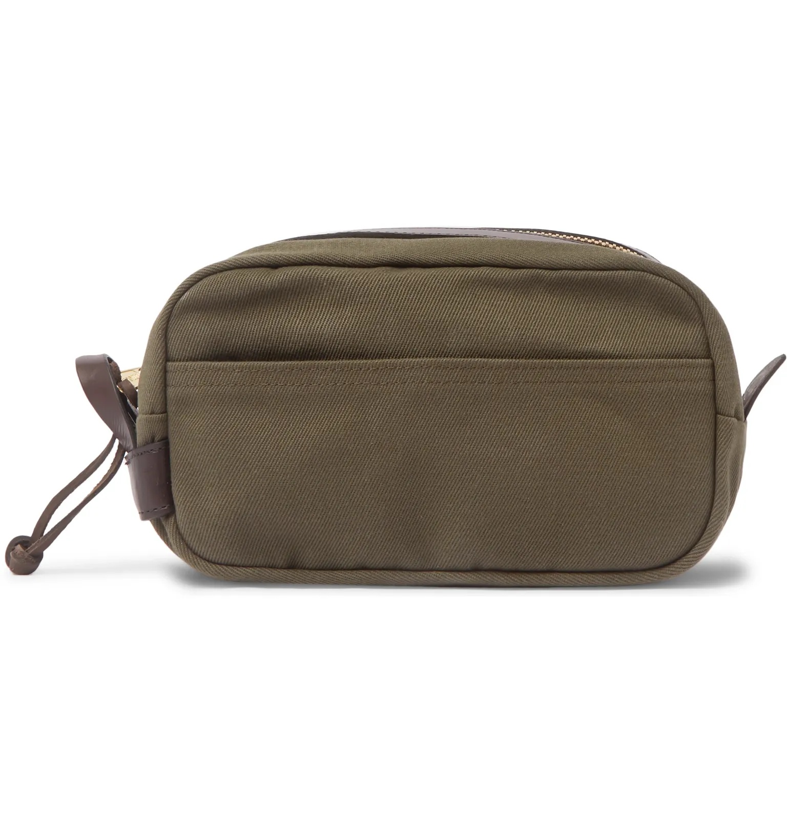 Leather-Trimmed Cotton-Canvas Wash Bag - 13