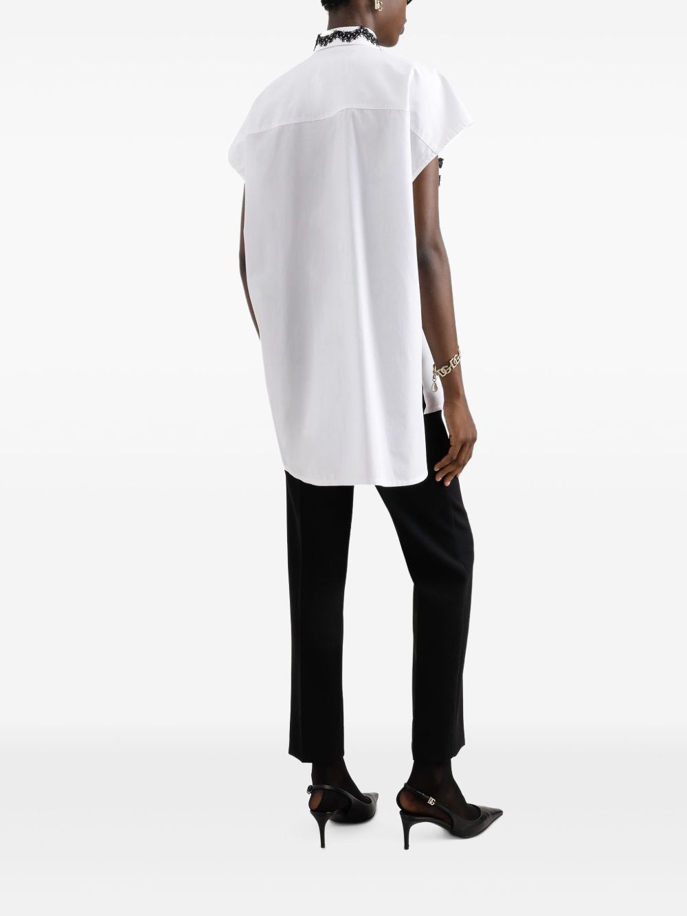 lace-detail shirt - 3