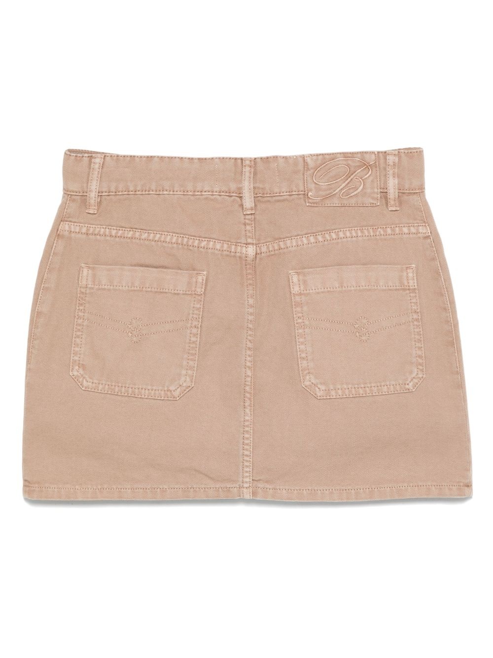 canvas mini skirt - 2